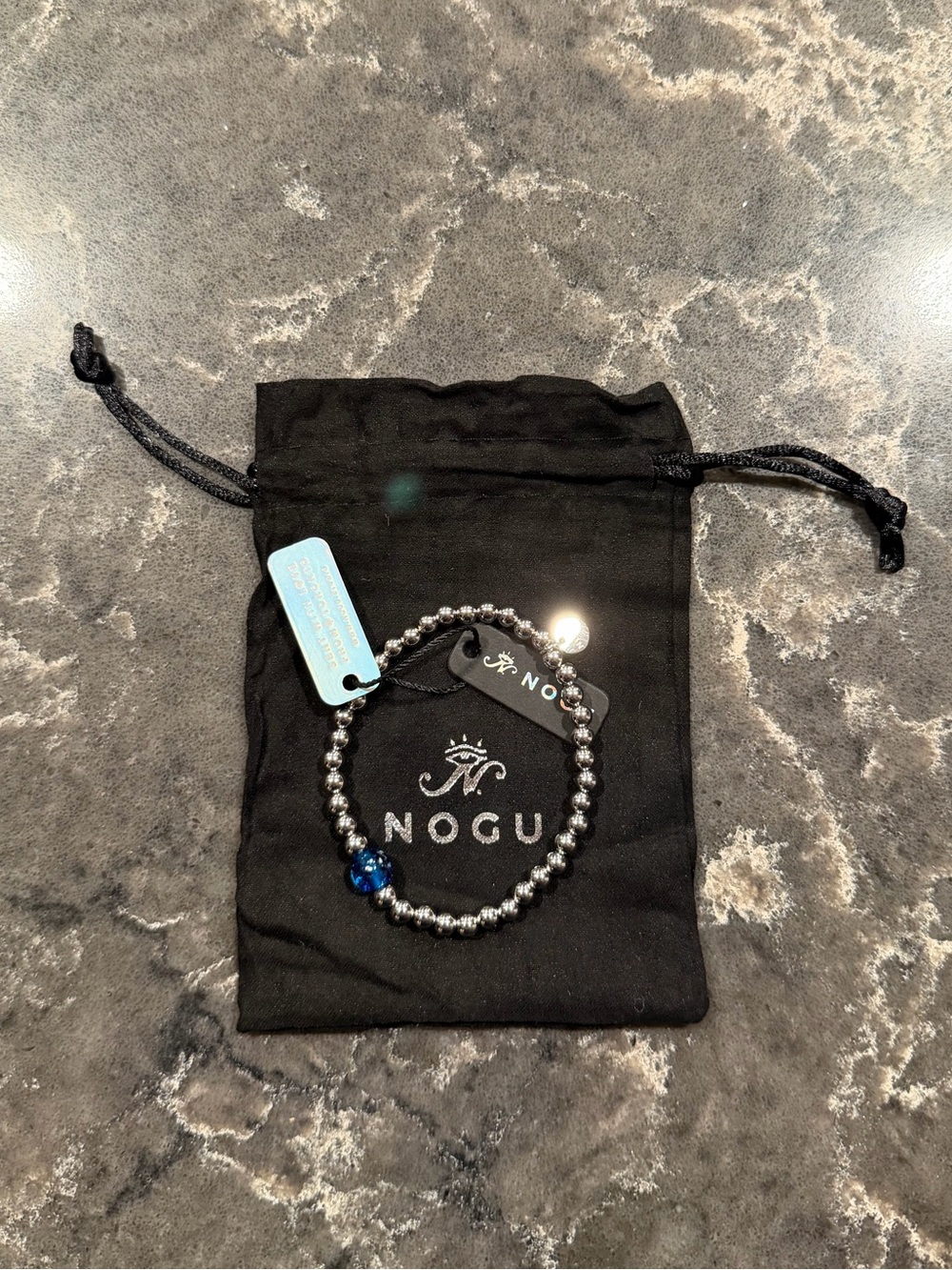 NWT NOGU Bracelet With Blue Firefly Bead - Picture 10 of 10